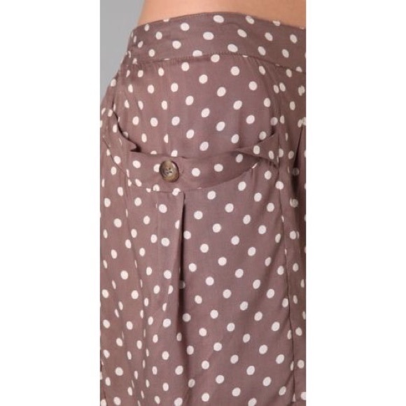 Free People • Brown & Cream Polka Dot Skort Shorts - Picture 8 of 8